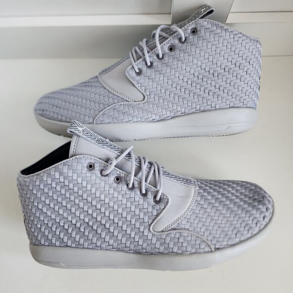 Jordan Men's Size 11 Eclipse Chukka Basketball High Top  Shoe Lace Up Wolf Grey - Picture 6 of 10